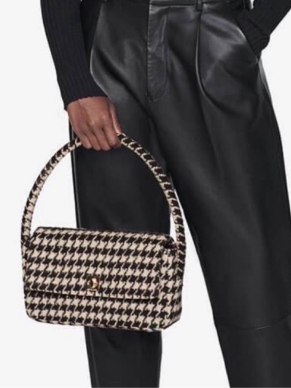 Anine Bing | Bag | Holiday Party Ready! Nico Bag Houndstooth | Ready to Ship! - Picture 7 of 16